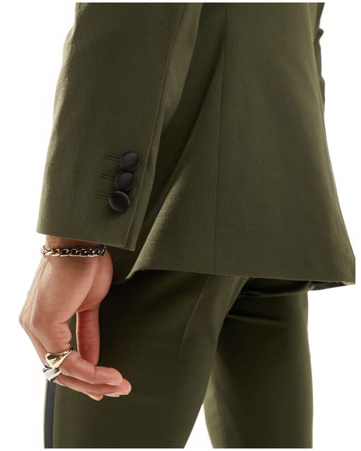 ASOS Green Skinny Tuxedo Suit Jacket for men