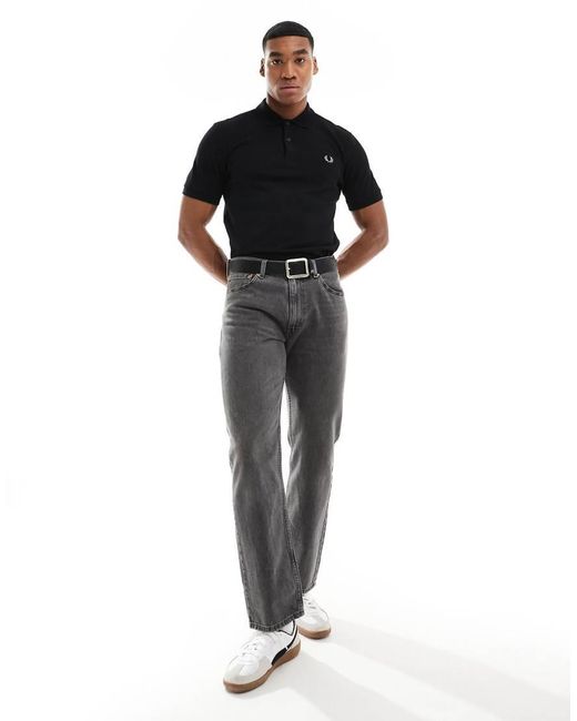 Fred Perry Black Plain Polo Shirt for men