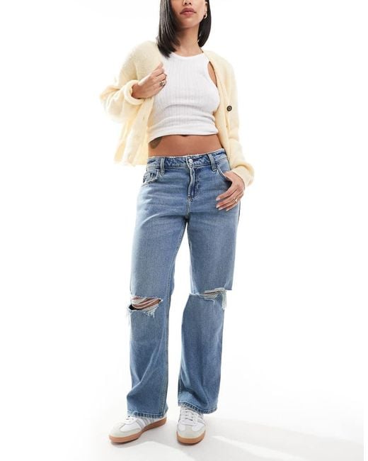 hollister knee ripped jeans