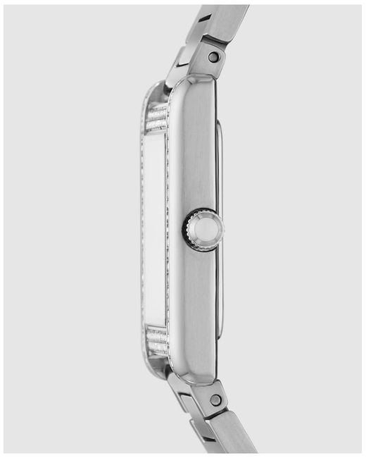 Emporio Armani White Two-Hand Stainless Steel Watch, Ar11796