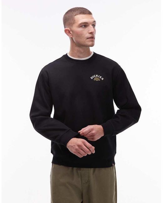 Dickies Black Fort Lewis Graphic Backprint Sweatshirt for men