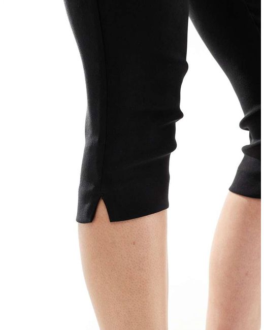 Miss Selfridge Black Tailored Capri Leggings