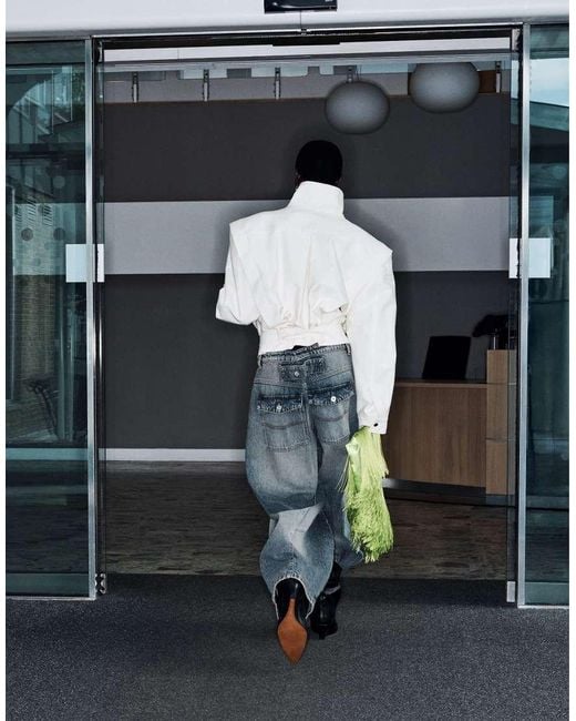 Collusion Gray X006 Xl Balloon Low Rise Jeans