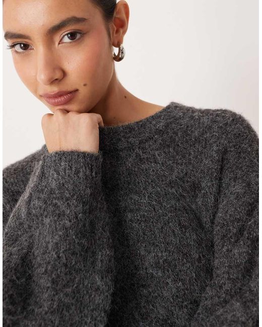 Gina Tricot Gray Super Soft Knit Oversized Sweater