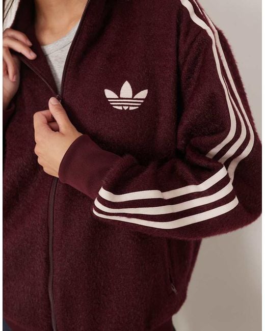 Adidas Originals Red Firebird Fluffy Track Top