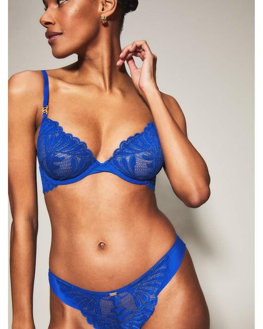 KBX Blue Knickerbox Olivia Non Padded Plunge Bra
