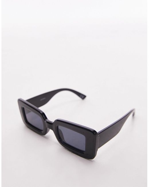 TOPSHOP Black Flossie Oversized Rectangular Sunglasses