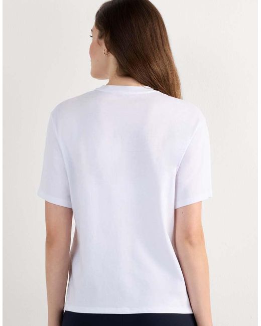 Intimissimi White Boxy Fit Short-Sleeved Cotton Top