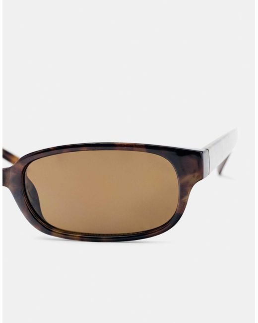 Pull&Bear Yellow Rechteckige sonnenbrille