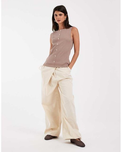 Gap Natural Button Through Boatneck Tank Top
