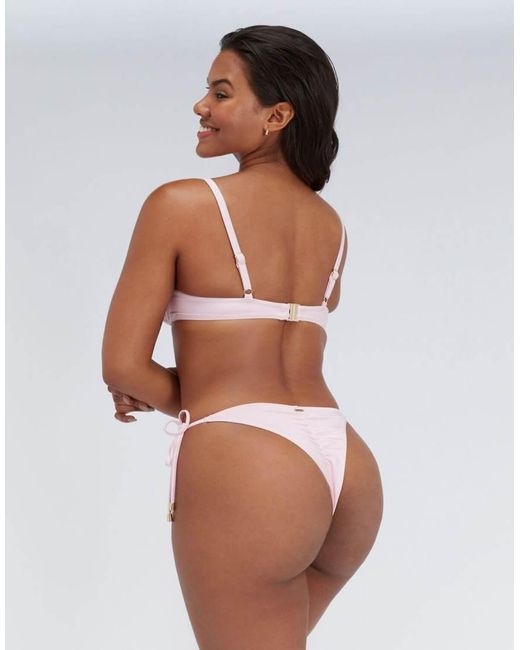 Boux Avenue Brown Tahiti Push Up Bikini Top Summer Padded Cups Swimwear