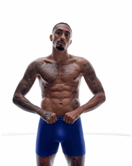 Calvin Klein Blue Monogram Cotton 3 Pack Boxer Briefs for men