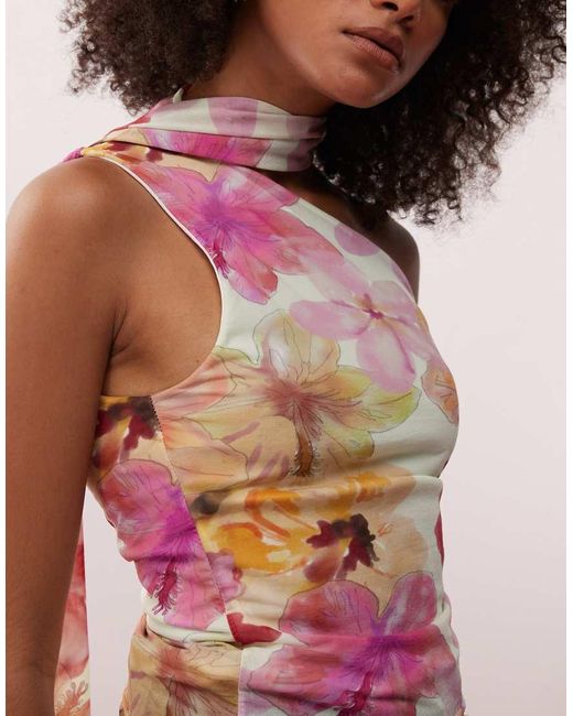 Reclaimed Vintage Multicolor Slash Neck Tank Top