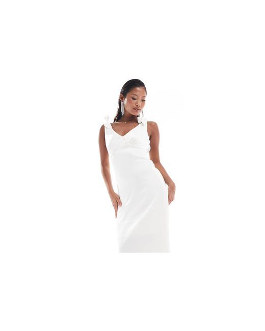 Vila White – bridal – maxikleid aus satin