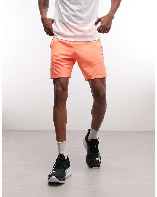 Under Armour Orange Launch 7-inch Shorts for men