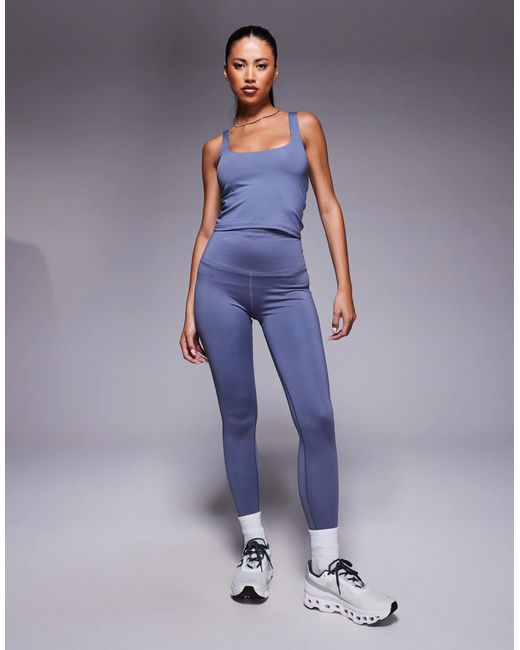 4505 Blue Square Neck Vest With Inner Bra