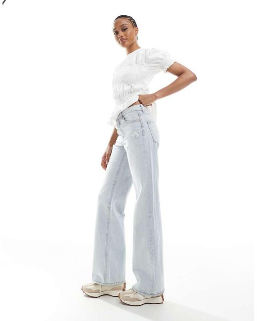 Stradivarius White Tall D92 Straight Jeans