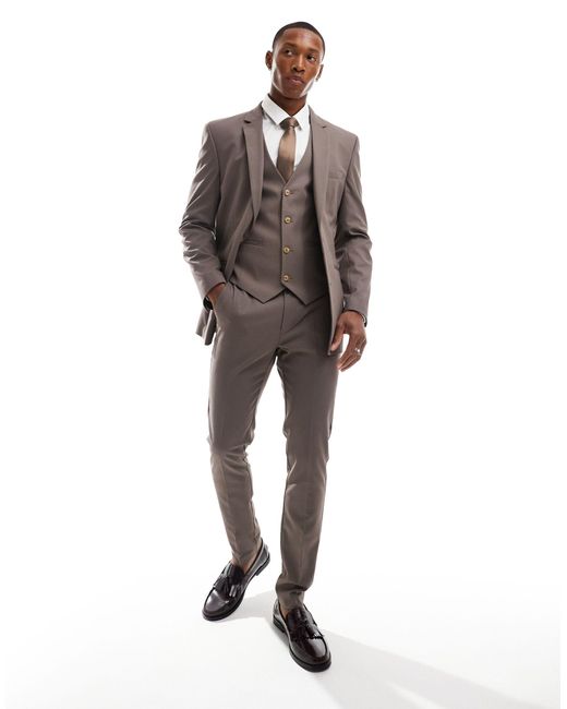 ASOS Gray Skinny Suit Trouser for men