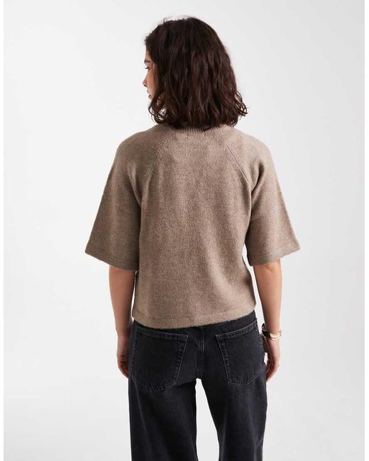 Brave Soul Gray Crew Neck Short Sleeve Knitted T-shirt