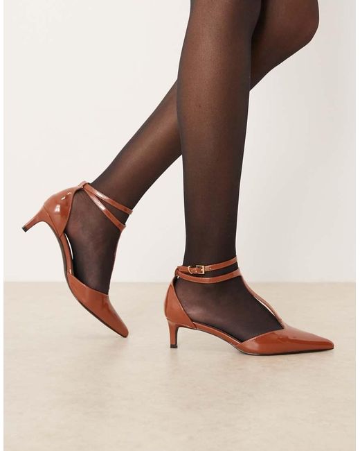 Raid Brown Tosha Kitten Heel Shoes