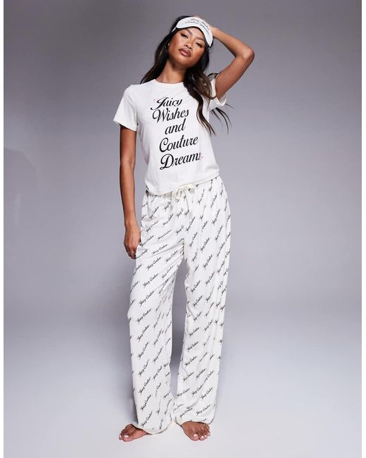 Juicy Couture White Wishes And Dreams Pyjama Set