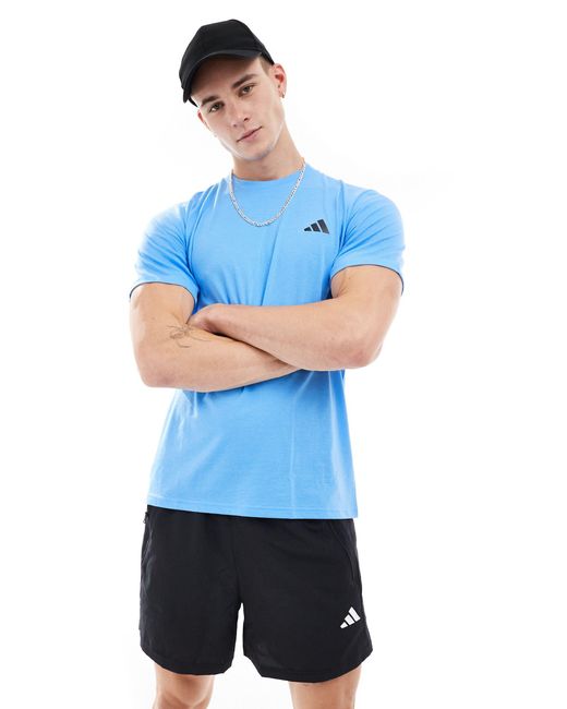 Adidas Originals Blue Adidas Training Essentials T-shirt for men