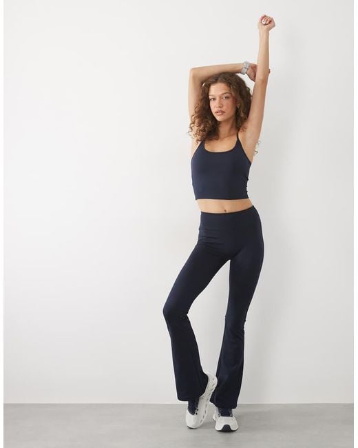 4505 Blue Yoga Cami With Adjustable Straps