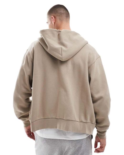 Sudadera Básica Con Capucha Y Cremallera De -Verde Nike de hombre de color White
