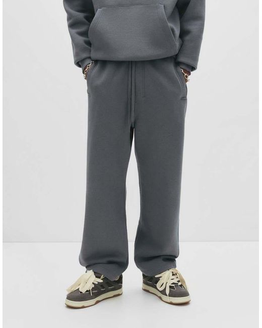 Pull&Bear Gray Heavy Weight Joggers for men