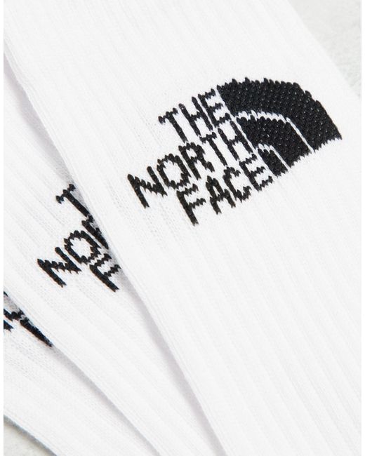 Simple dome - confezione da 3 paia di calzini bianchi con logo di The North Face in White