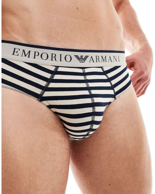 Emporio Armani – bodywear – 2er-pack slips in Blue für Herren