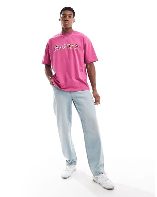 ASOS Pink – disney – unisex – oversize-t-shirt