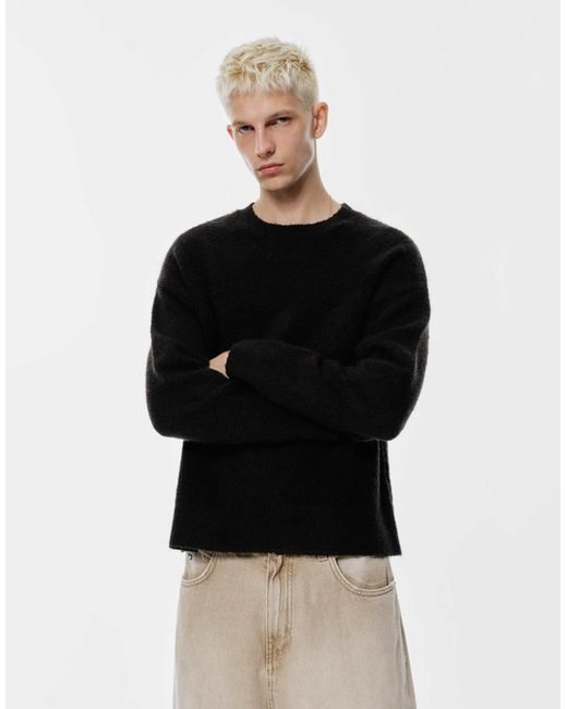 Pull en maille douce Pull&Bear pour homme en coloris Black