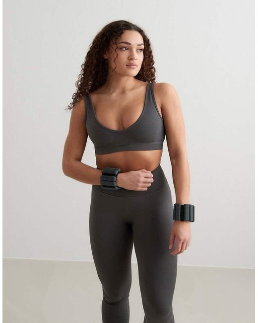 Aim'n White Shadow Shape Seamless Deep Cut Bra