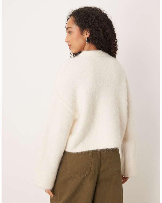 ASOS Natural Chunky Premium Alpaca Jumper