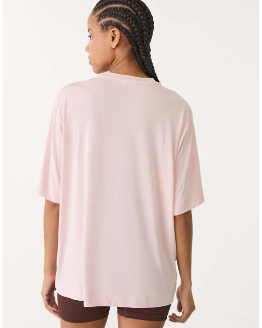 Stradivarius Pink Soft Touch Oversized T-Shirt
