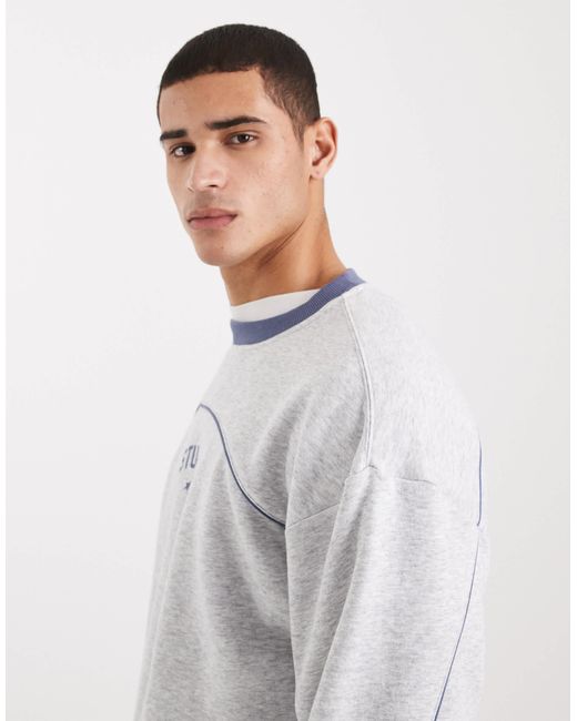 Cotton On – kastiger pullover in Gray für Herren