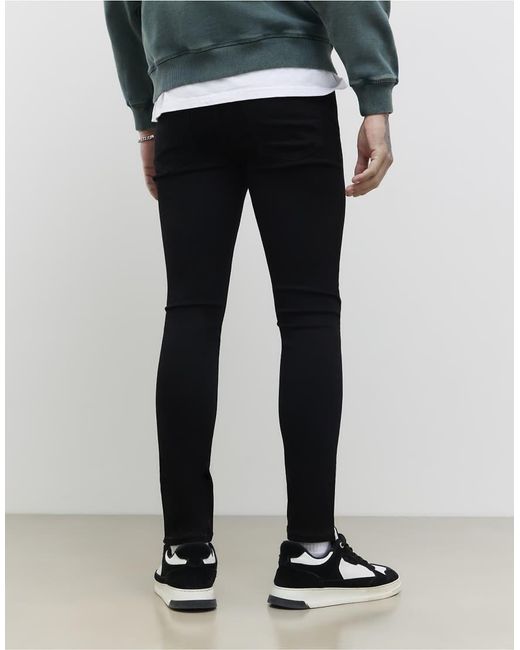 River Island Blue Super Skinny Stretch Jeans for men