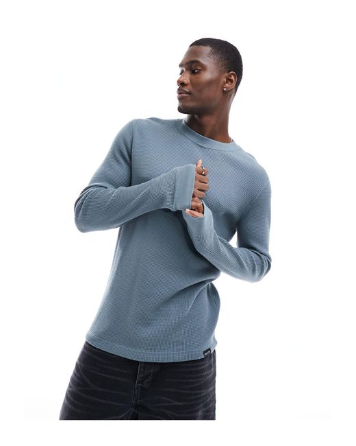 Hollister – langärmliges t-shirt in Blue für Herren