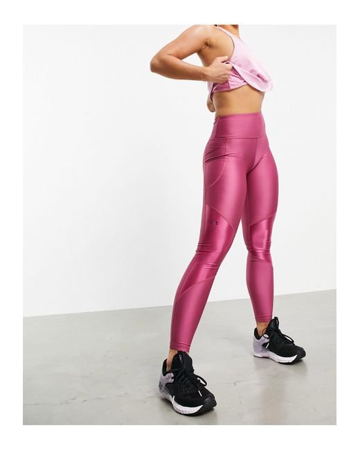 under armour training heatgear shine leggings in black