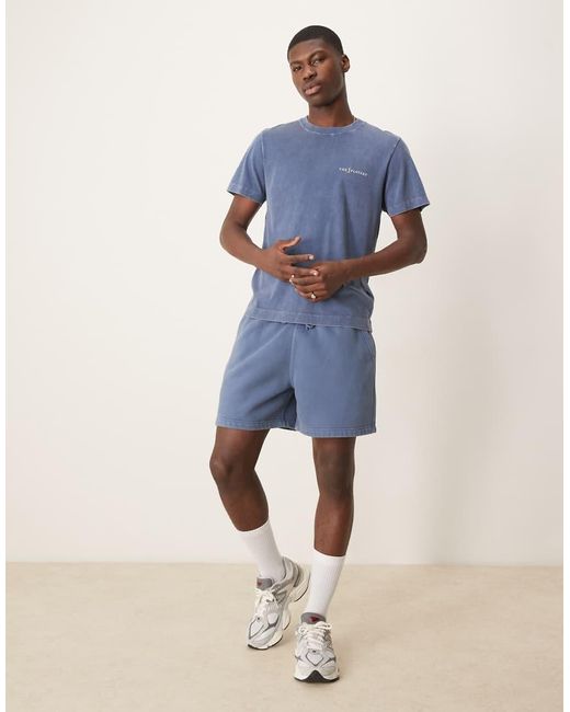 Abercrombie & Fitch Fleece Short Met Trekkoord in het Blue voor heren