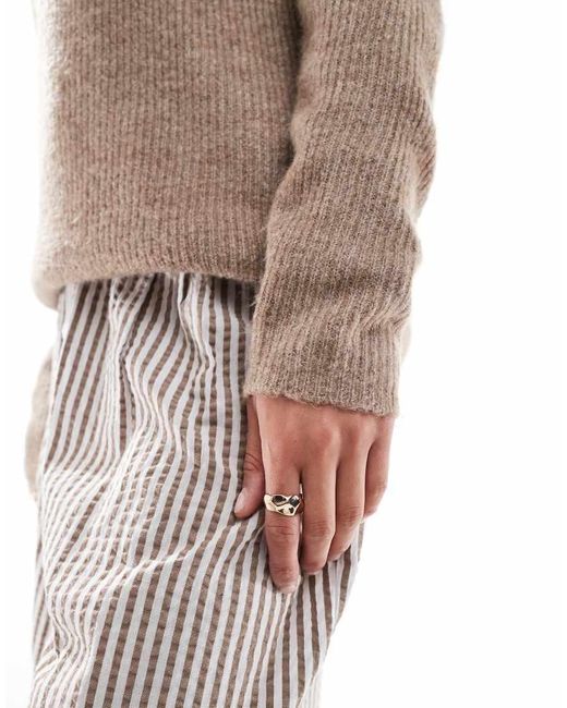ONLY Natural V Neck Jumper