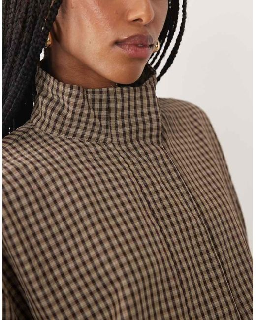 Jdy Brown Funnel Neck Bomber Jacket