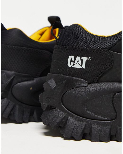 Caterpillar Intruder Galosh Chunky Lace Up Trainers in Black | Lyst UK