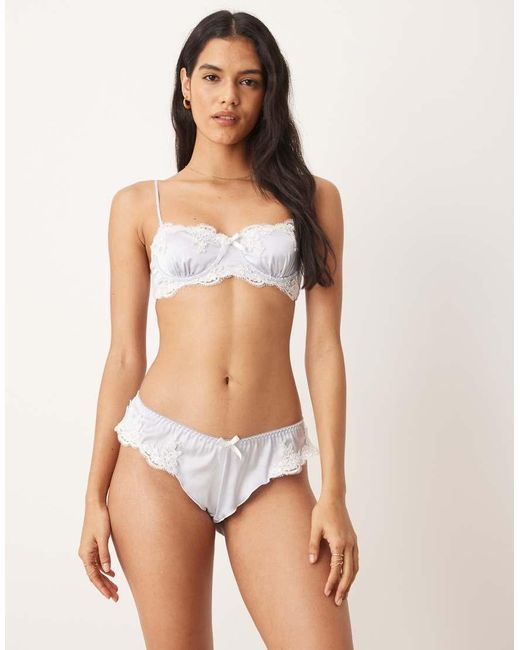 KAT THE LABEL Blue Jean Satin High Waist Brief