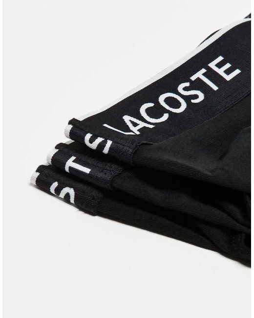 Lacoste Black 3 Pack Briefs for men