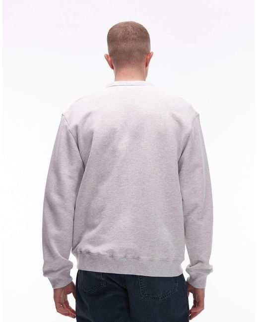 ARKET Gray Midweight Terry Cardigan With V-neck for men