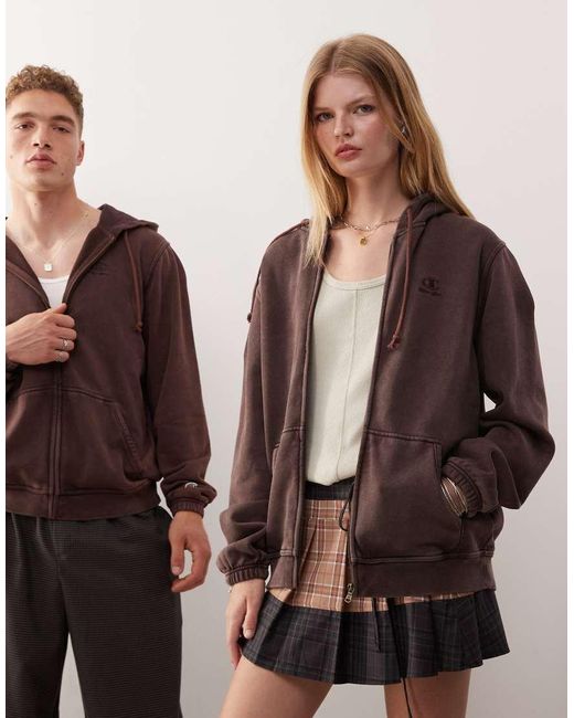 Champion Brown Full Zip Hoodie