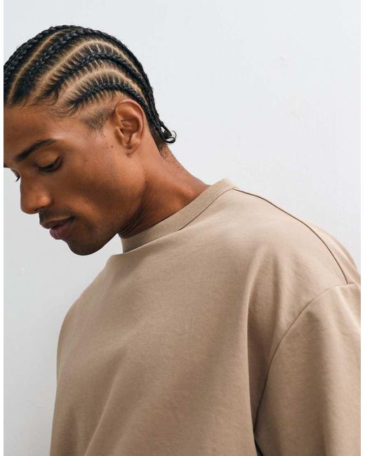ASOS Natural Breathemaxtm Heavyweight Boxy Oversized T-shirt for men