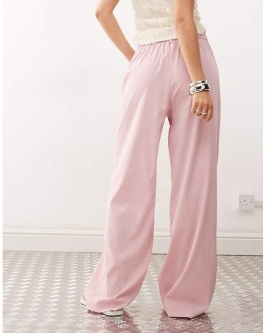 Reclaimed Vintage Pink baggy Tailored Pants